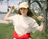 Embroidered Boxy Tee in Cream