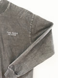 Embroidered Mockneck in Charcoal