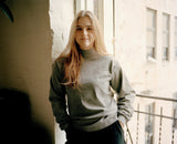 Embroidered Mockneck in Charcoal